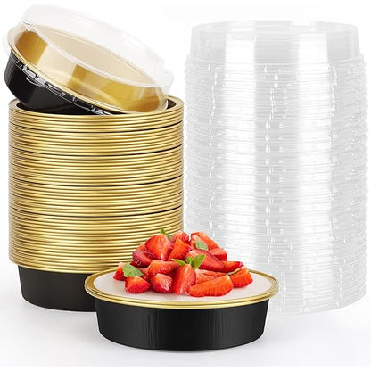 BETA ROUND FOIL BAKE&SERVE WITH LID (PACK OF 25)