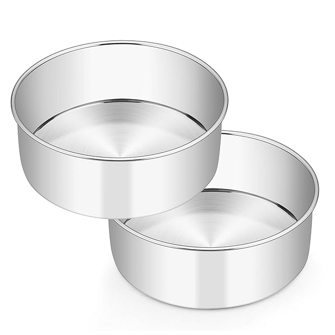 8 x 3 inches Round Aluminum Cake Tin | Cake Mould | Round Thali