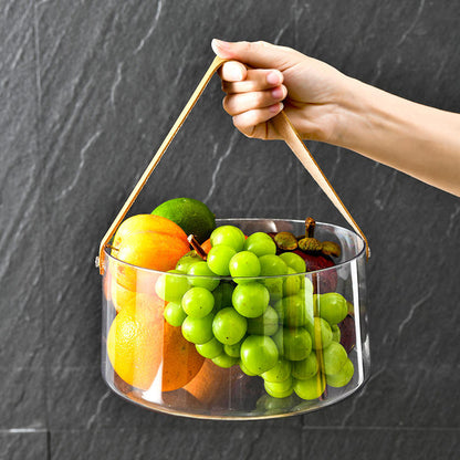 Luxury Transparent Round Hamper Basket with Handle | Premium Gift Packaging