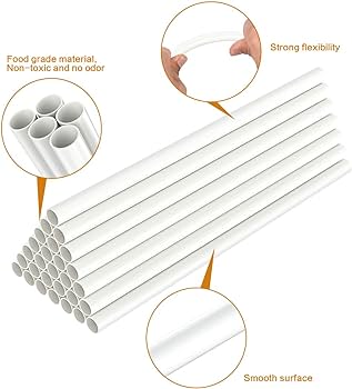 PLASTIC CAKE DOWEL RODS (PACK OF 8)