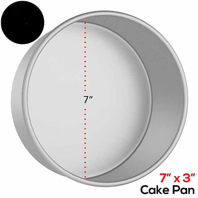 7 x 3 inches Round Aluminum Cake Tin | Cake Mould | Round Thali
