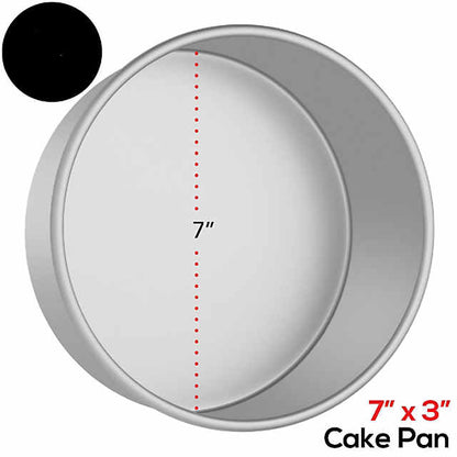 7 x 3 inches Round Aluminum Cake Tin | Cake Mould | Round Thali
