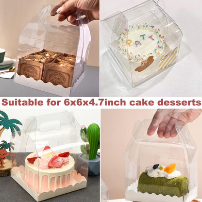 TRANSPARENT 4 CUPCAKE BOX/ 1 BENTO CAKE BOX (PACK OF 10)