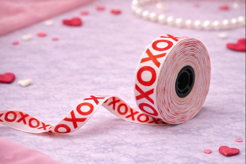 XOXO Print Decorative Ribbon – 15 Meter Roll