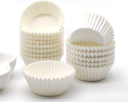 WHITE CUPCAKE LINER , BAKING CUPS / PAPER LINERS (PACK OF 500PCS) ( 8cms)
