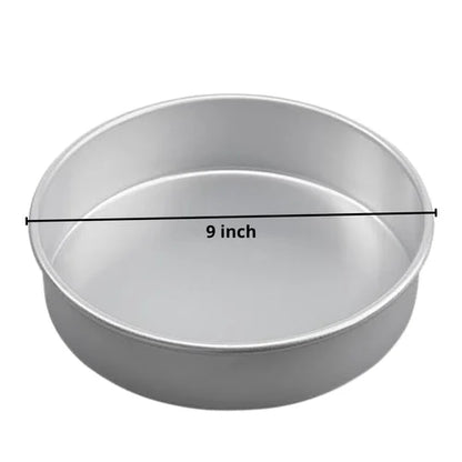 9 x 3 inches Round Aluminum Cake Tin | Cake Mould | Round Thali