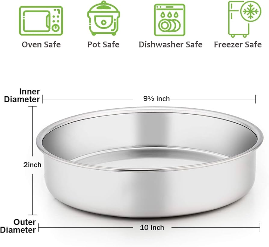 9 x 3 inches Round Aluminum Cake Tin | Cake Mould | Round Thali