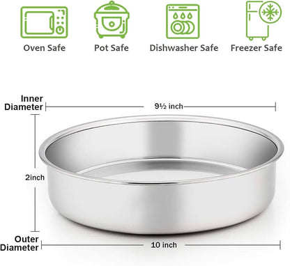 9 x 3 inches Round Aluminum Cake Tin | Cake Mould | Round Thali