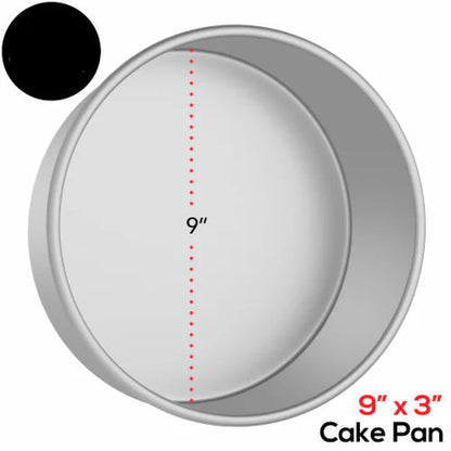 9 x 3 inches Round Aluminum Cake Tin | Cake Mould | Round Thali