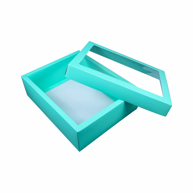 MINT HAMPER BOX WITH TOP WINDOW LID