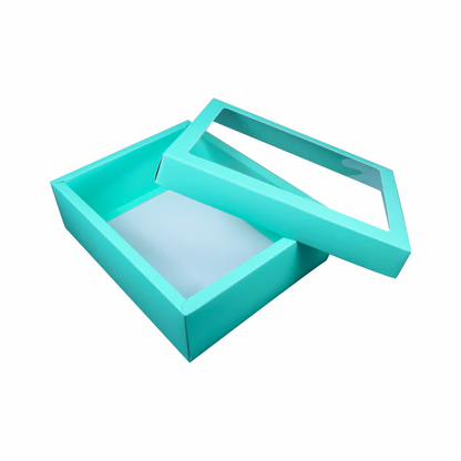 MINT HAMPER BOX WITH TOP WINDOW LID