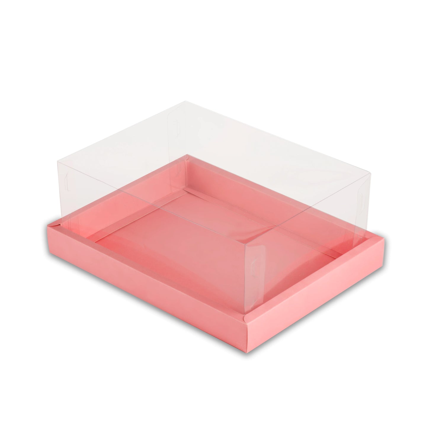 Pink Foldable Window Hamper Gift Box with Transparent Lid – Premium Packaging for Hampers, Desserts & Gift Sets