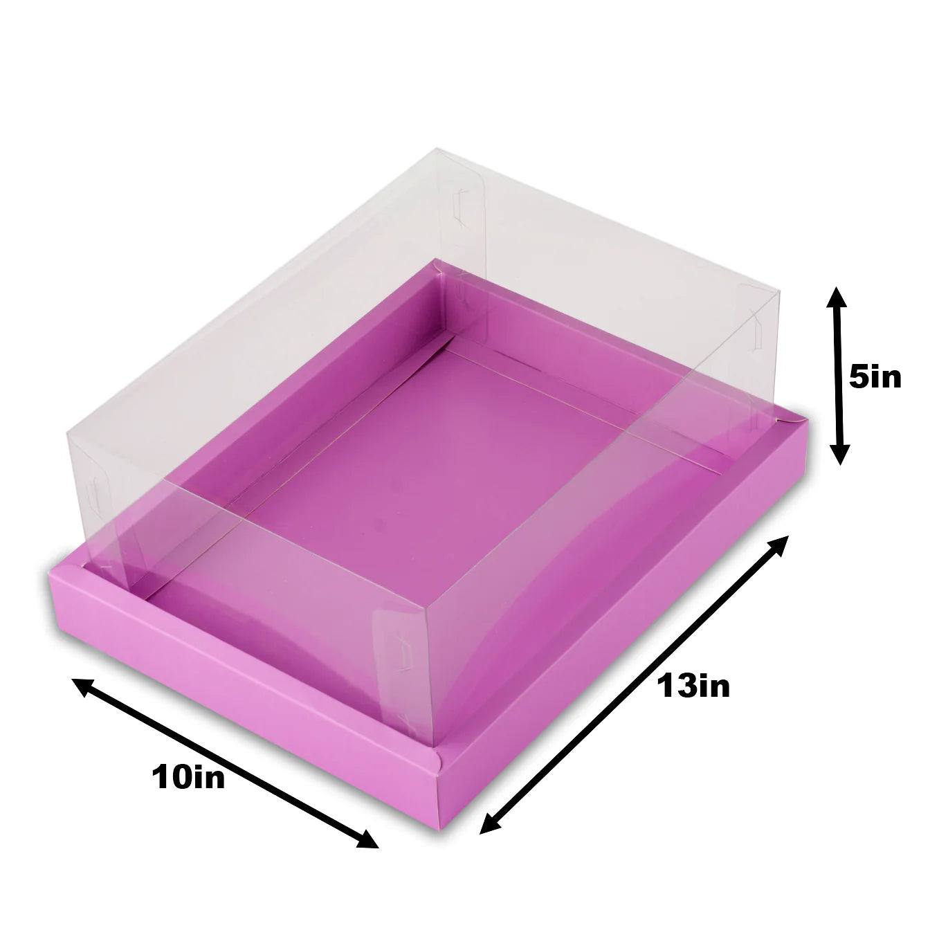 Purple Foldable Window Hamper Gift Box with Transparent Lid – Premium Packaging for Hampers, Desserts & Gift Sets