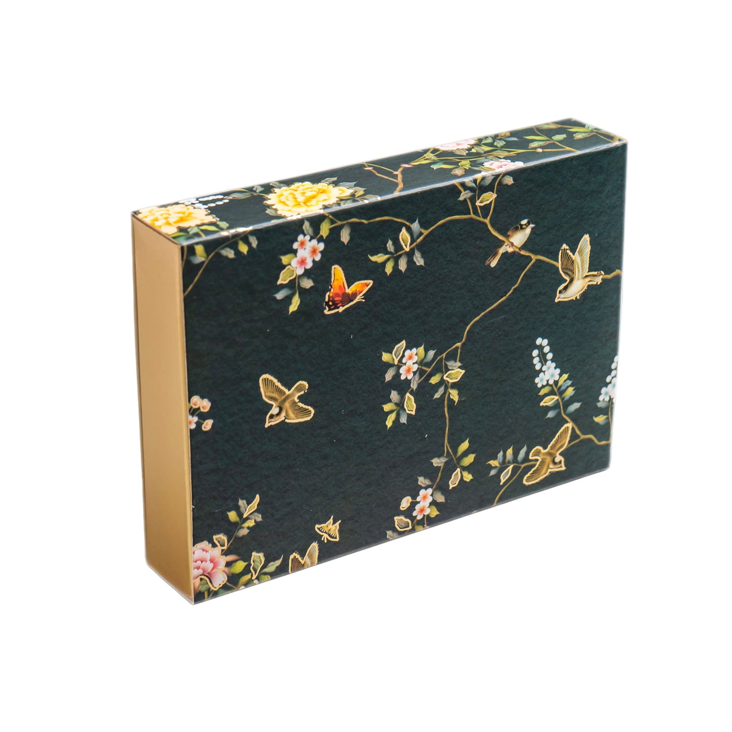 Luxury Festive Chocolate Gift Box – 6 Cavity | Green Elegant Floral Design