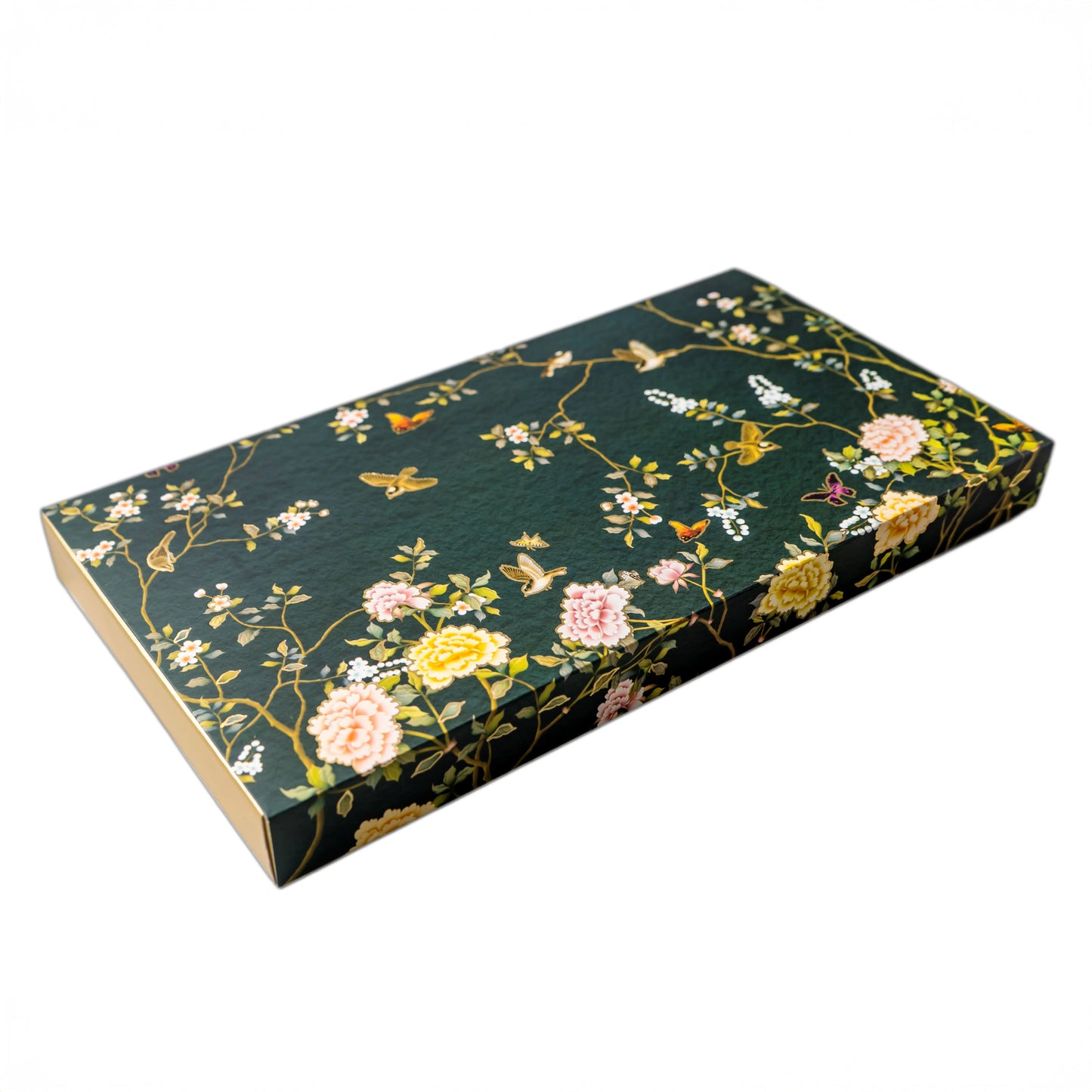 Luxury Festive Chocolate Gift Box – 18 Cavity | Green Elegant Floral Design