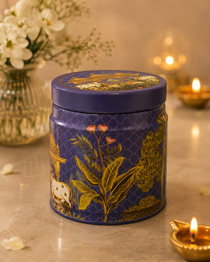 Royal Blue Airtight Vacuum Tin Container 425ml