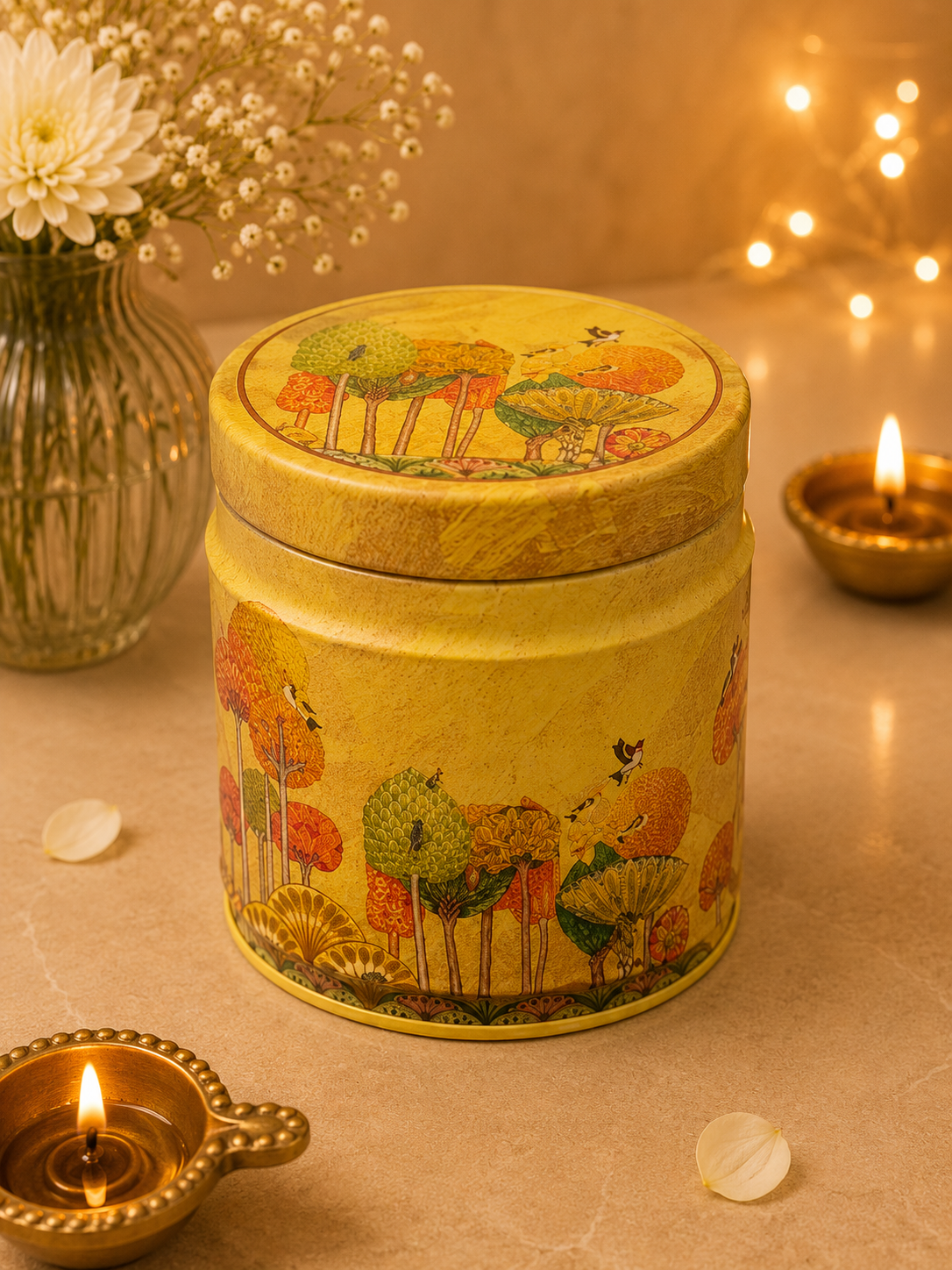 Golden Meadow Airtight Vacuum Tin Container 425ml