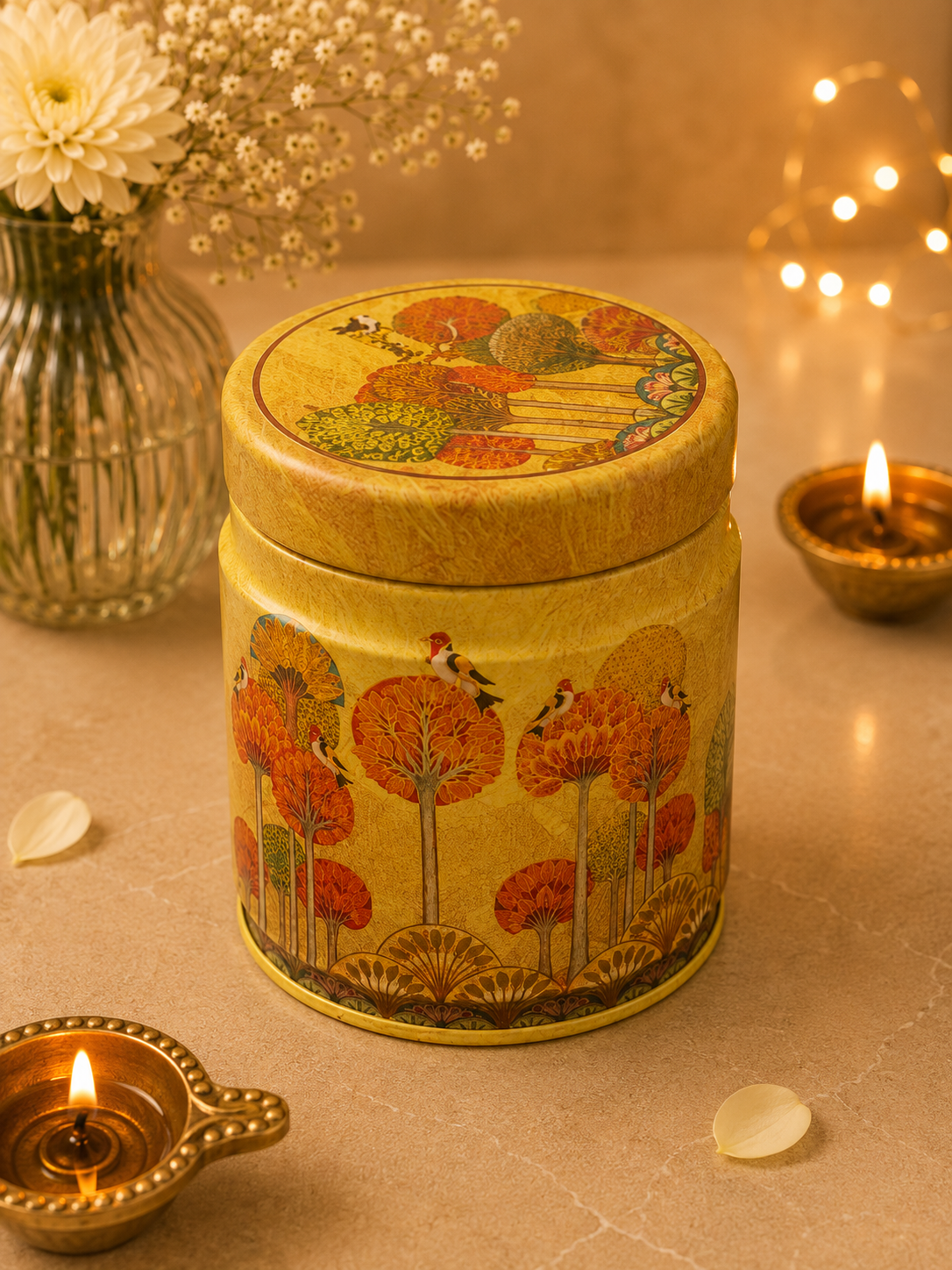 Golden Meadow Airtight Vacuum Tin Container 425ml