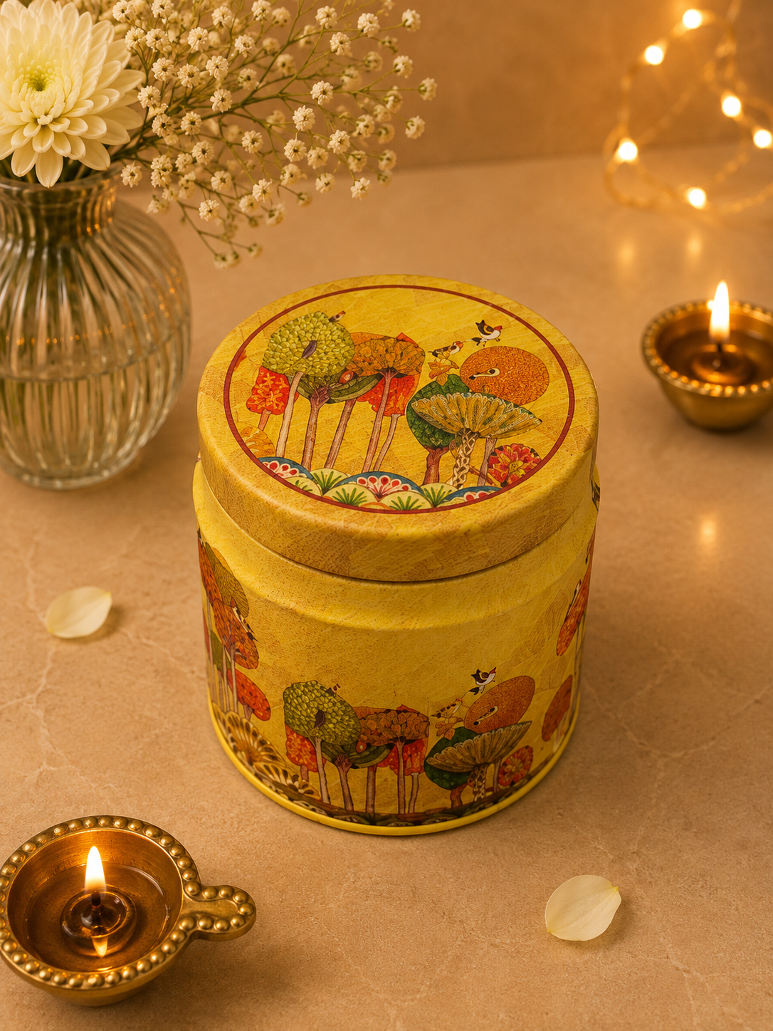 Golden Meadow Airtight Vacuum Tin Container 425ml