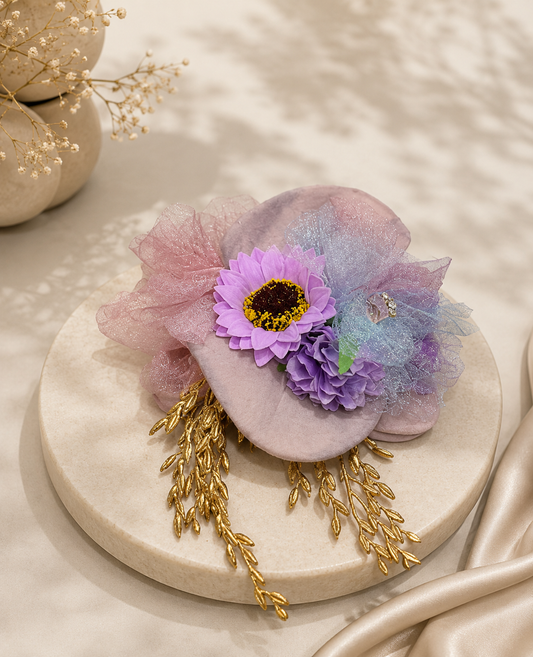 Luxury Artificial Floral Hamper Decoration | Premium Decorative Flower Bunch for Gift Packaging
