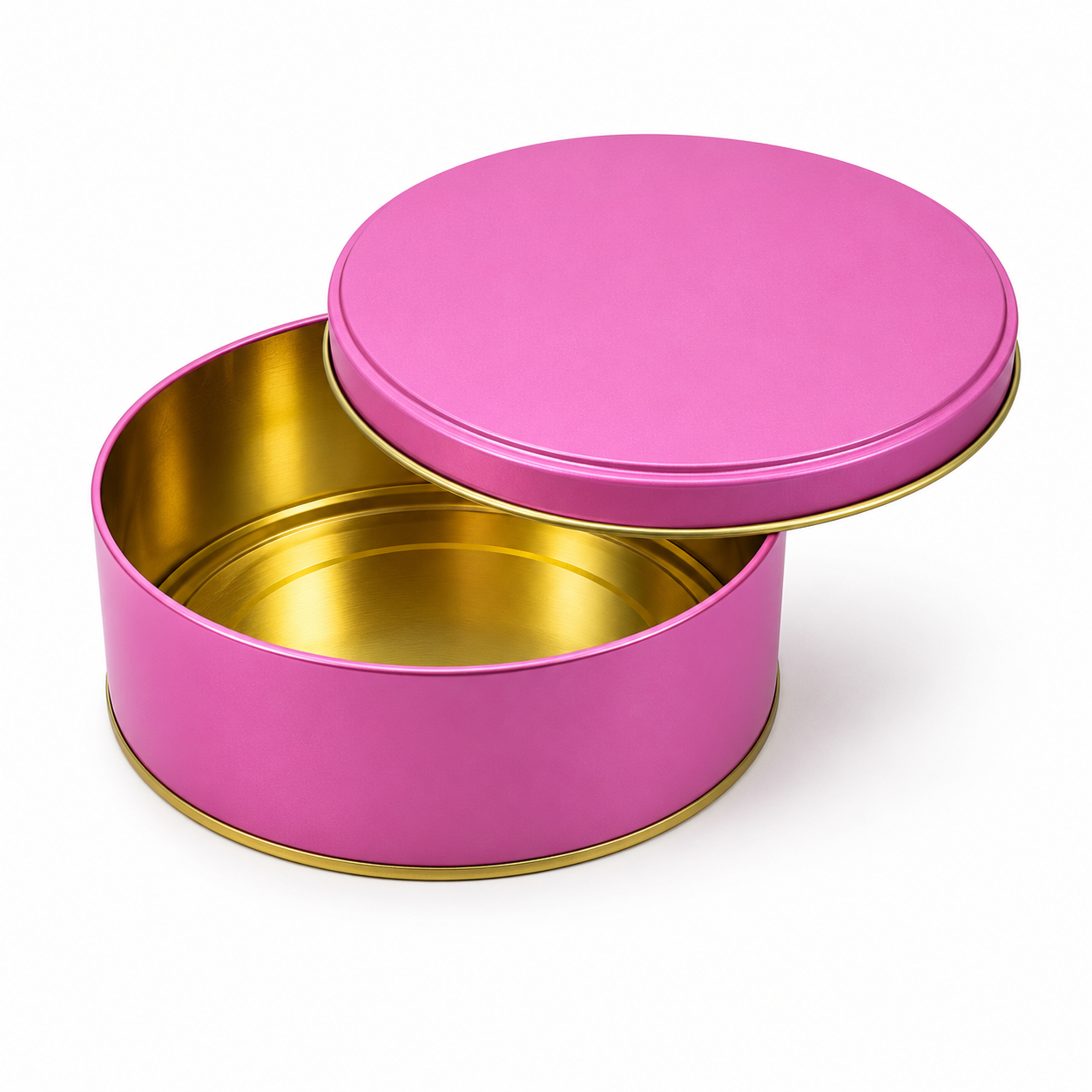 Pink Imported Dream Cake Tin Box with Lid | Premium Cookie & Dessert Storage Tin | 5 x 2.25 Inches
