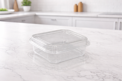 400ml Rectangular Clear Plastic Dessert Container with Lid – Premium Cake & Dessert Box