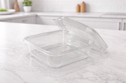 400ml Rectangular Clear Plastic Dessert Container with Lid – Premium Cake & Dessert Box