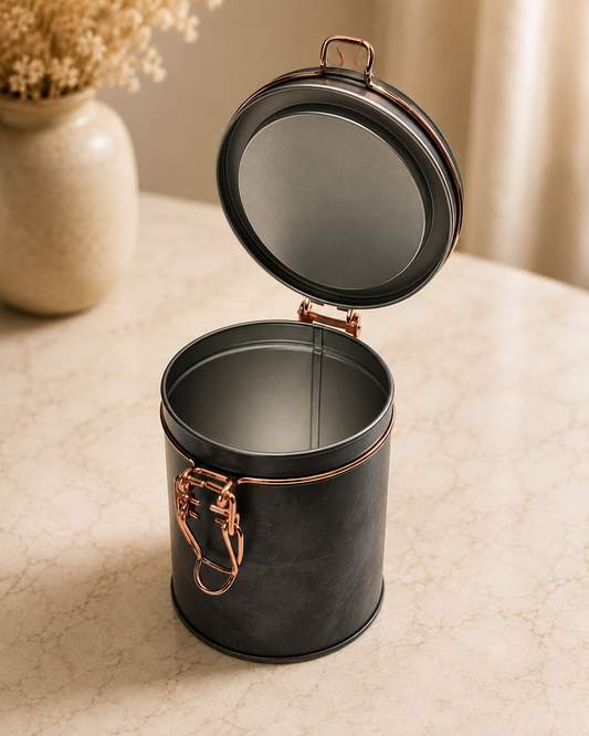Noiré Black – Exclusive Imported Airtight Lock Tin Container