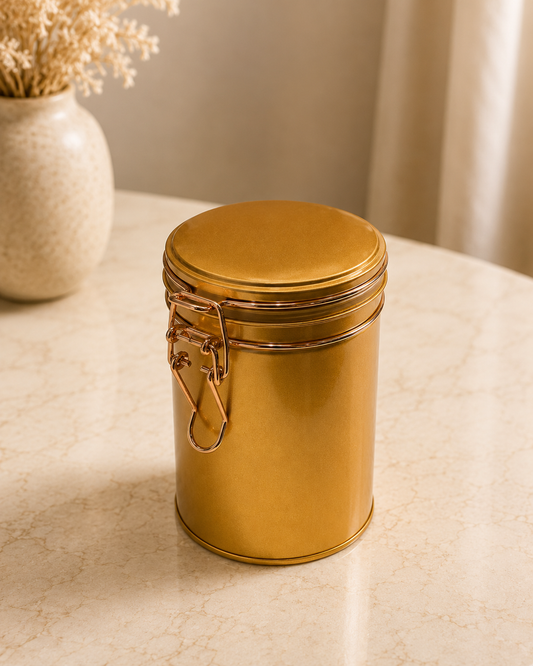 Aurelia Gold – Exclusive Imported Airtight Lock Tin Container