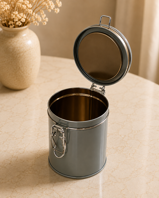 Celeste Silver – Exclusive Imported Airtight Lock Tin Container