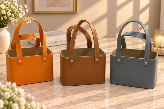 Verona Luxe – Imported Premium PU Leather Hamper Basket