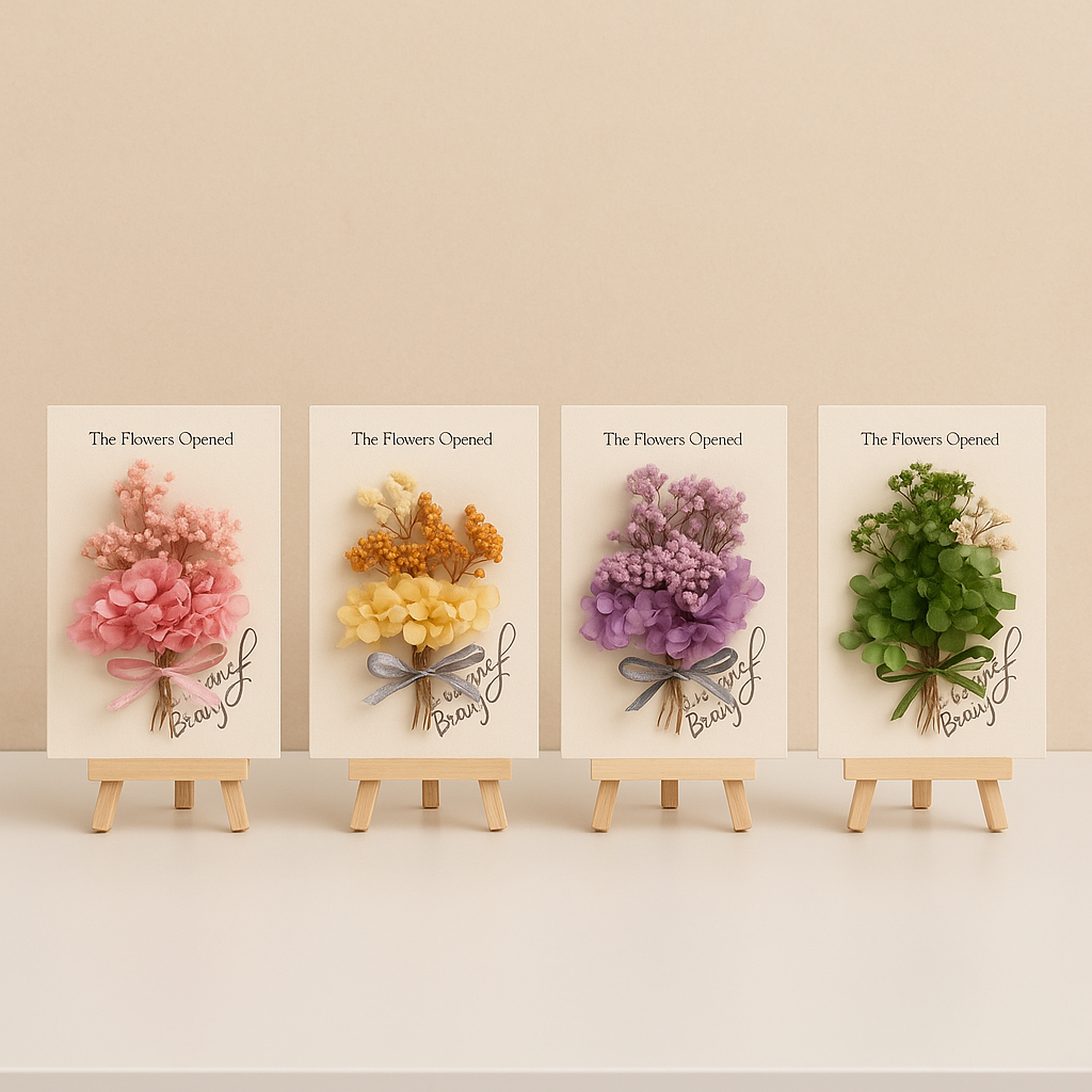 Exclusive Bouquet Greeting Card – Dried Flower Gift Card