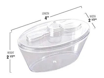 Oval Mousse Cup With Lid And Spoon (PACK OF 20)