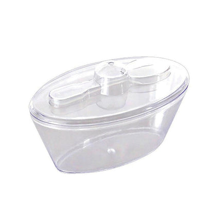 Oval Mousse Cup With Lid And Spoon (PACK OF 20)