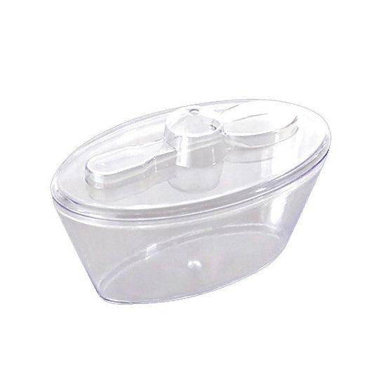 Oval Mousse Cup With Lid And Spoon (PACK OF 20)
