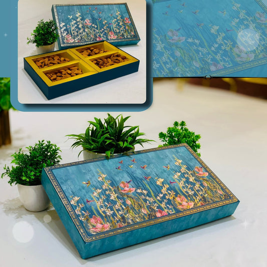 Premium Design Gift Box – Elegant Foil Print Hamper Box for Sweets, Dry Fruits & Chocolates
