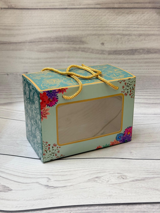 Festive 2 Jar Window Bag with Rope Handle – Premium Gifting Packaging