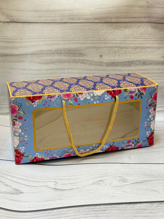 Festive 3 Jar Window Bag with Rope Handle – Premium Gifting Packaging