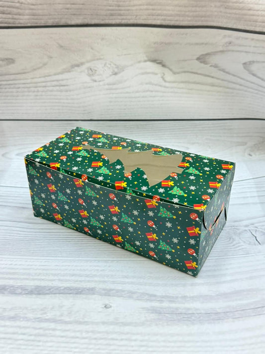 500gms Green Festive Plum Cake Box – Christmas Edition