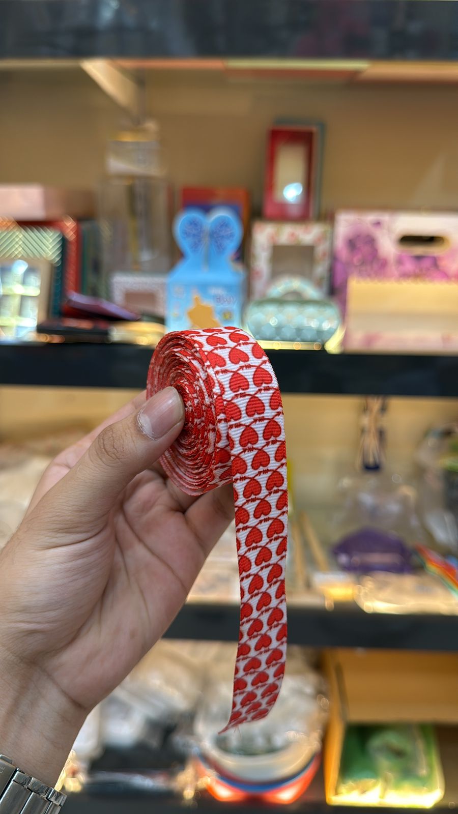 RED HEART VALENTINES RIBBON