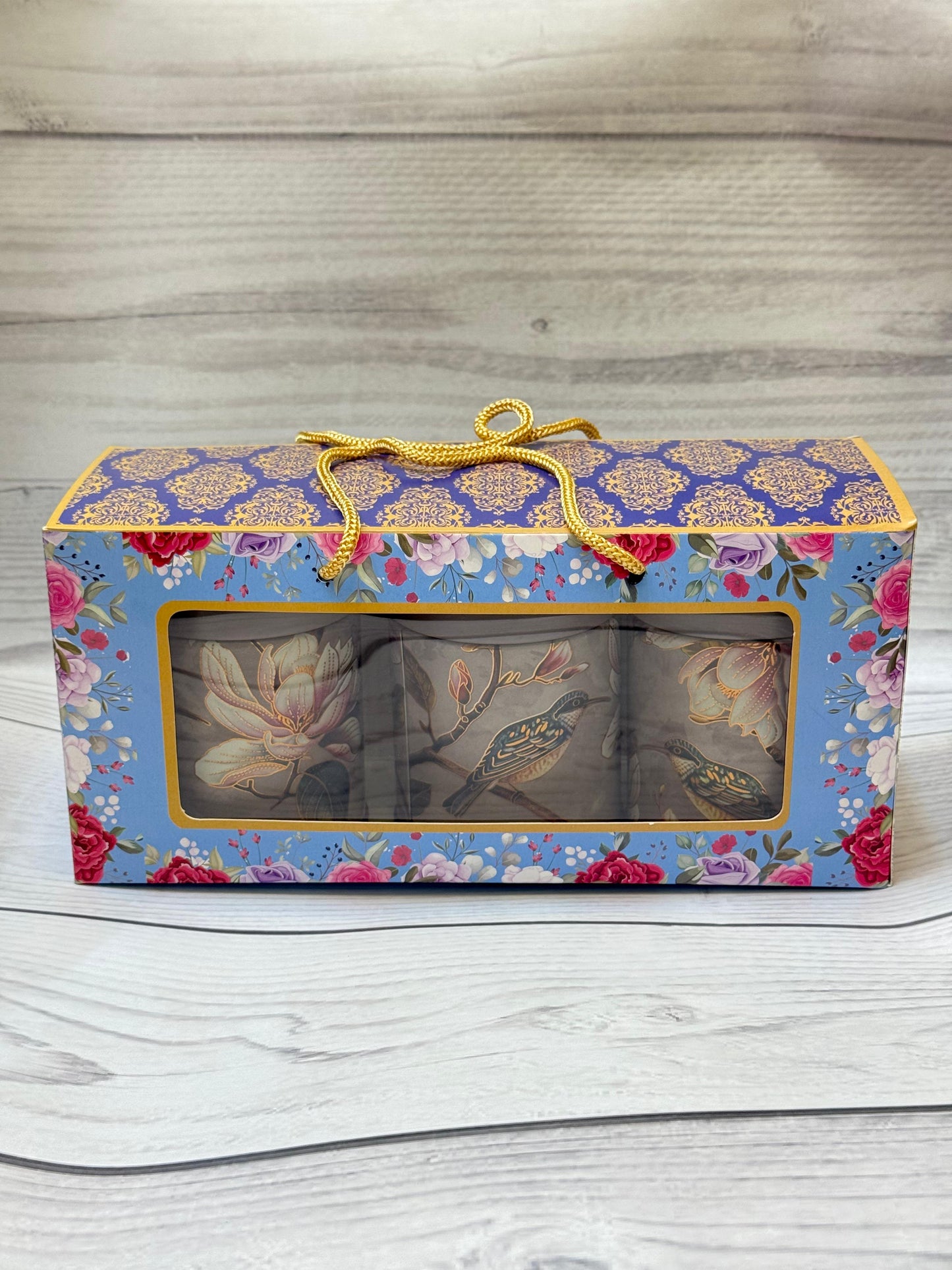 Festive 3 Jar Window Bag with Rope Handle – Premium Gifting Packaging