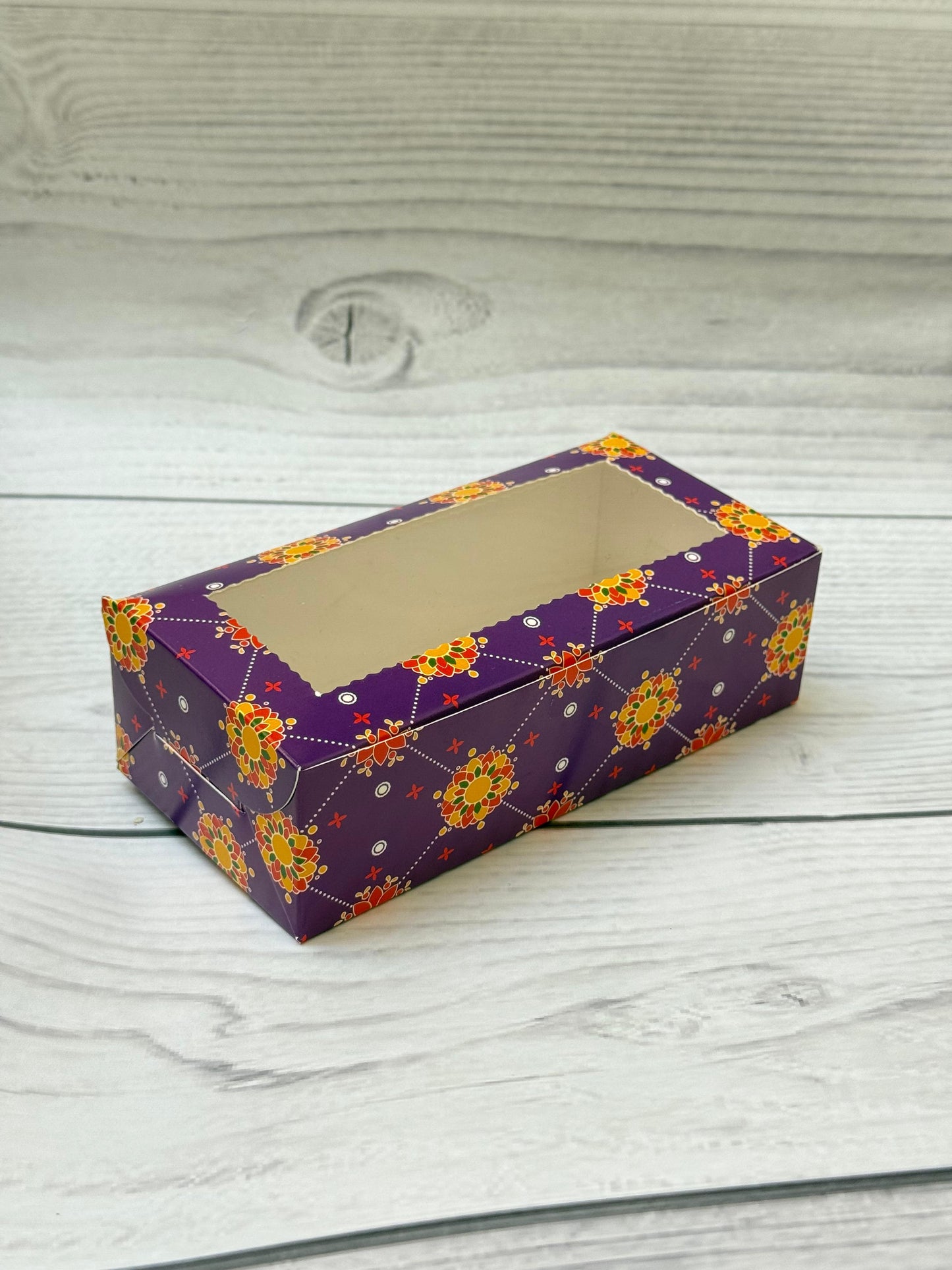 Floral Festive Print 2pc Brownie Box | Decorative Packaging for Gifting & Bakery Use