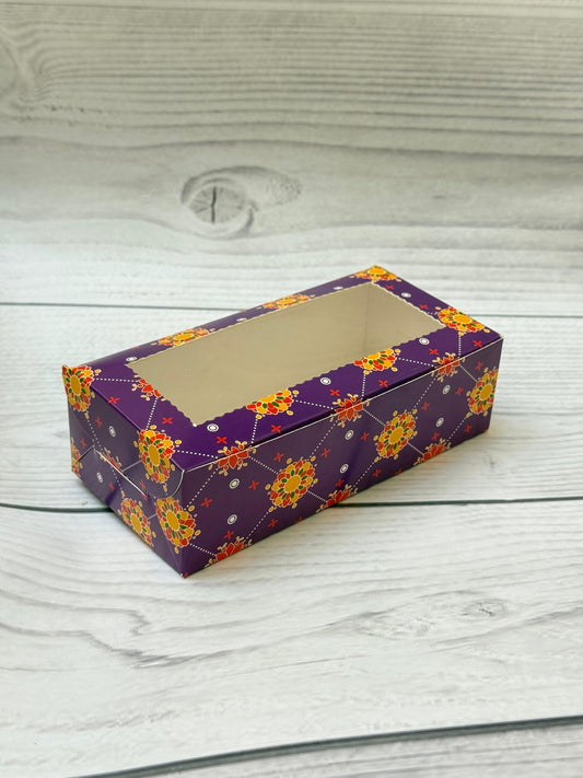 Floral Festive Print 2pc Brownie Box | Decorative Packaging for Gifting & Bakery Use