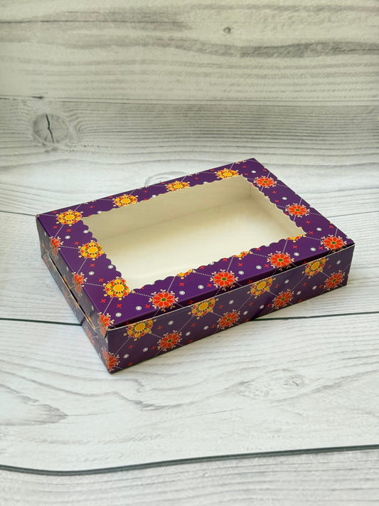 Floral Festive Print 6pc Brownie Box | Decorative Packaging for Gifting & Bakery Use