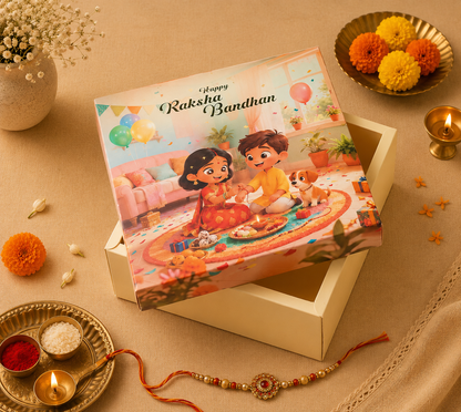 Yellow Raksha Bandhan Premium Hamper Gift Box | Festive Packaging Box