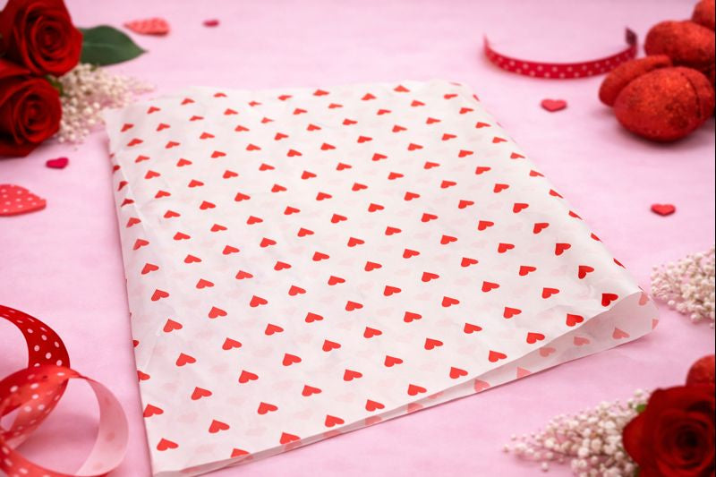 Valentine Heart Print Butter Paper