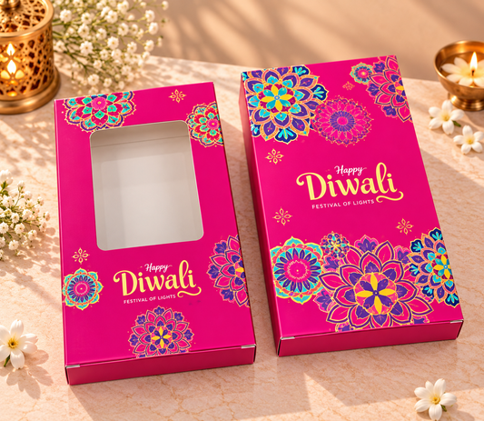 Pink Festive Bar Box with Window