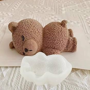 3D Sleeping Teddy Bear Silicone Mould | Food Grade Silicone Mold for Chocolate, Mousse, Cake & Dessert Decoration