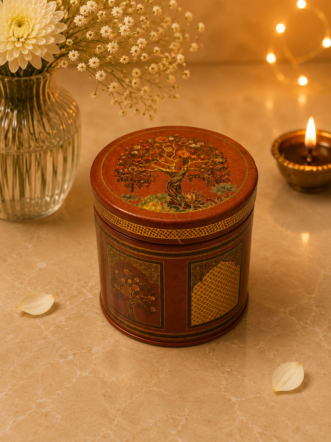 Amber Heritage Airtight Vacuum Tin Container | 300ml