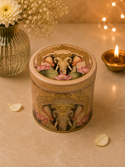 Royal Elephant Airtight Vacuum Tin Container | 300ml